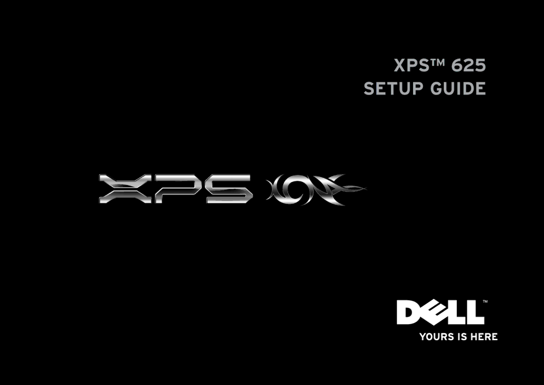 Dell XPS 625 manual Setup Guide 