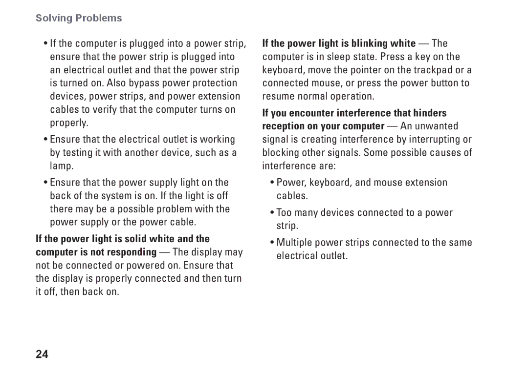 Dell XPS 625 manual Solving Problems 