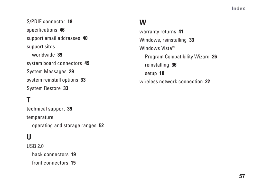 Dell XPS 625 manual Index 