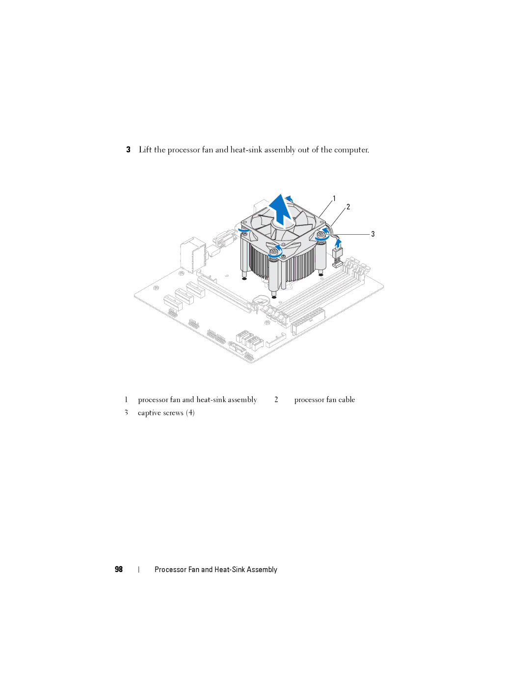 Dell XPS 8500 manual Processor Fan and Heat-Sink Assembly 