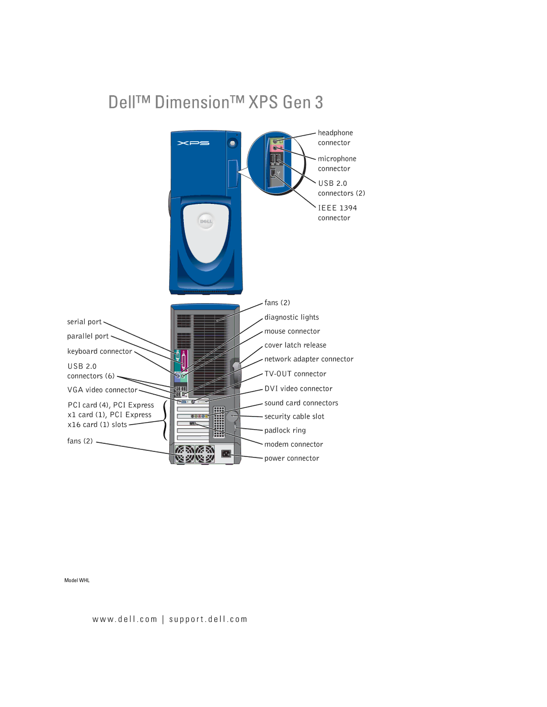 Dell XPS GEN 3 manual W . d e l l . c o m s u p p o r t . d e l l . c o m 