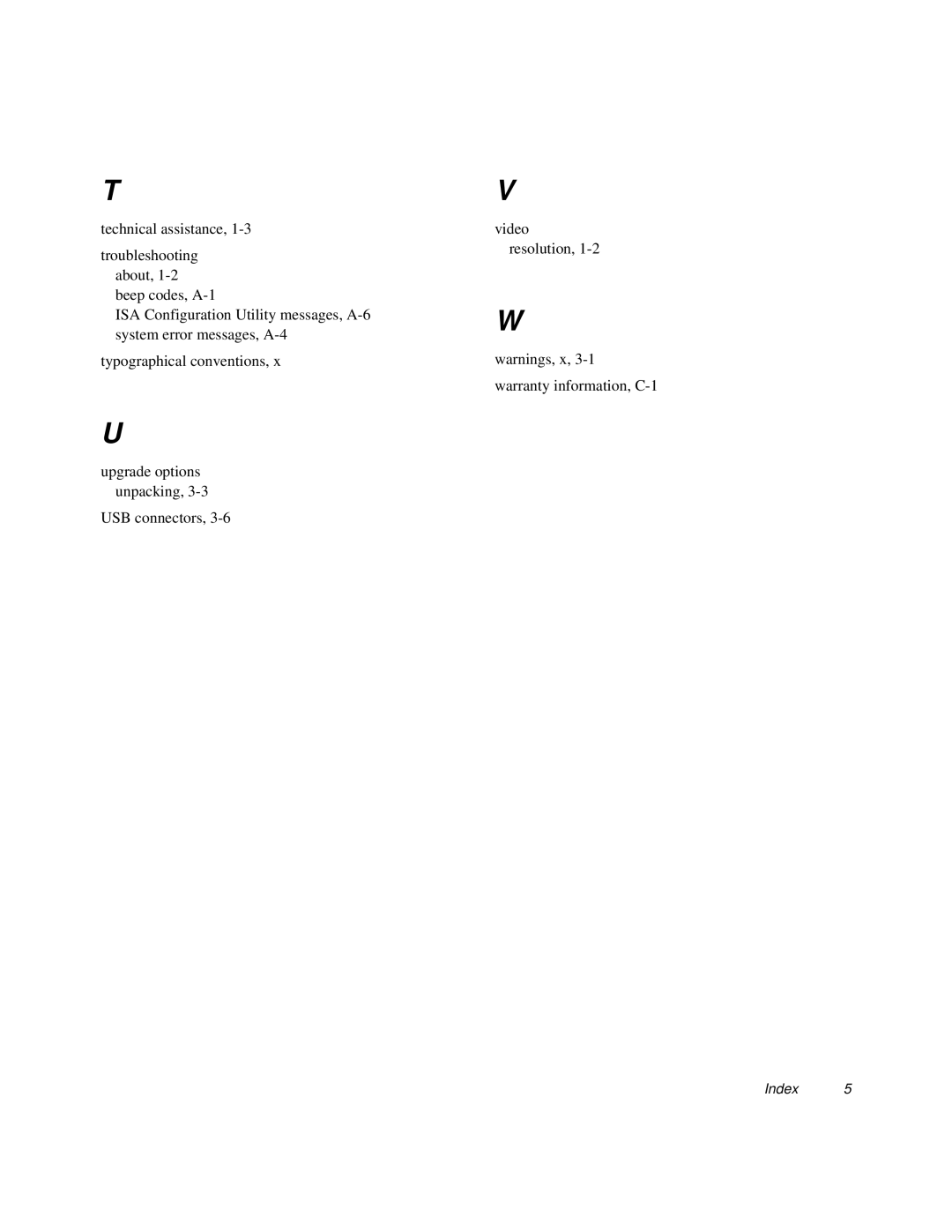 Dell XPS H233 manual Index 