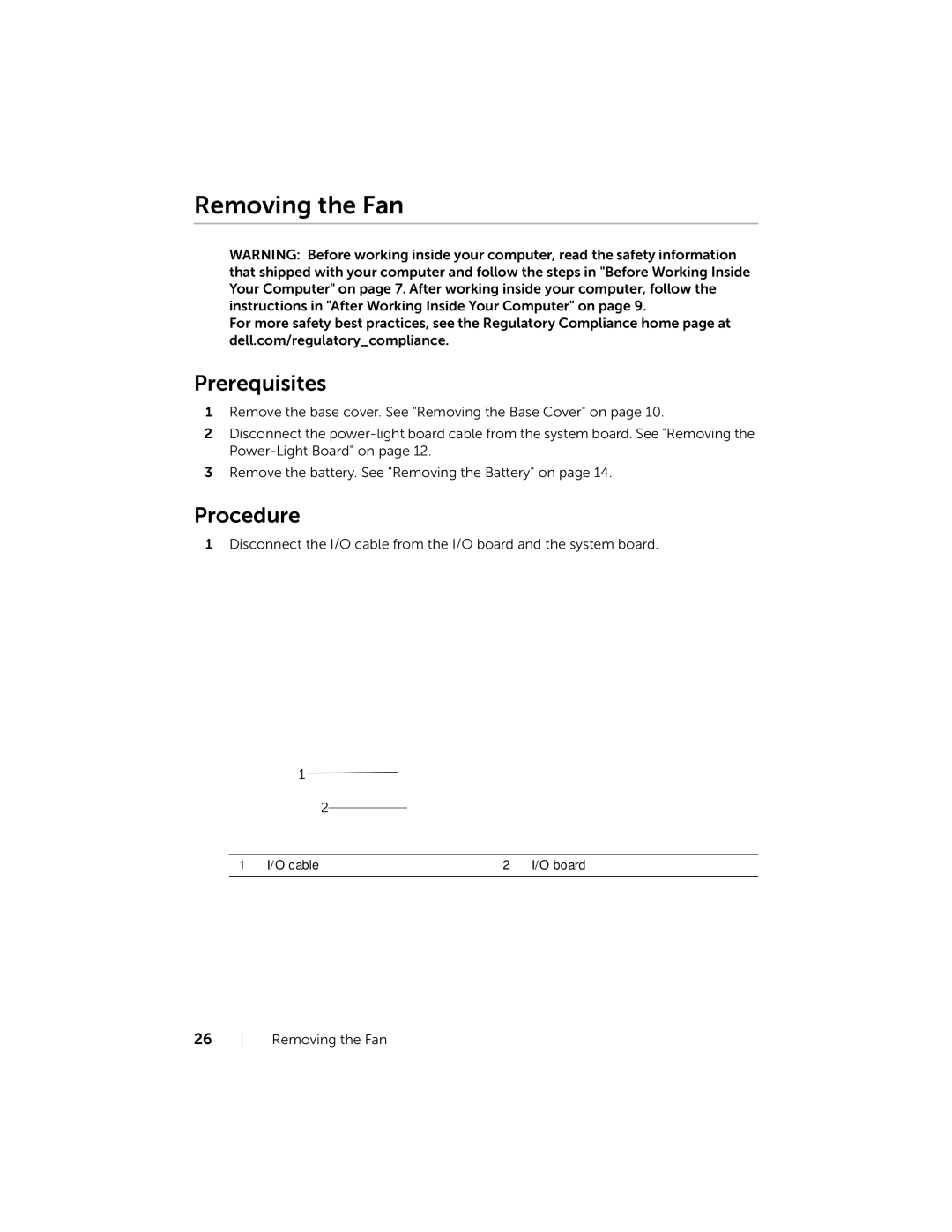 Dell XPS13-4040SLV owner manual Removing the Fan 