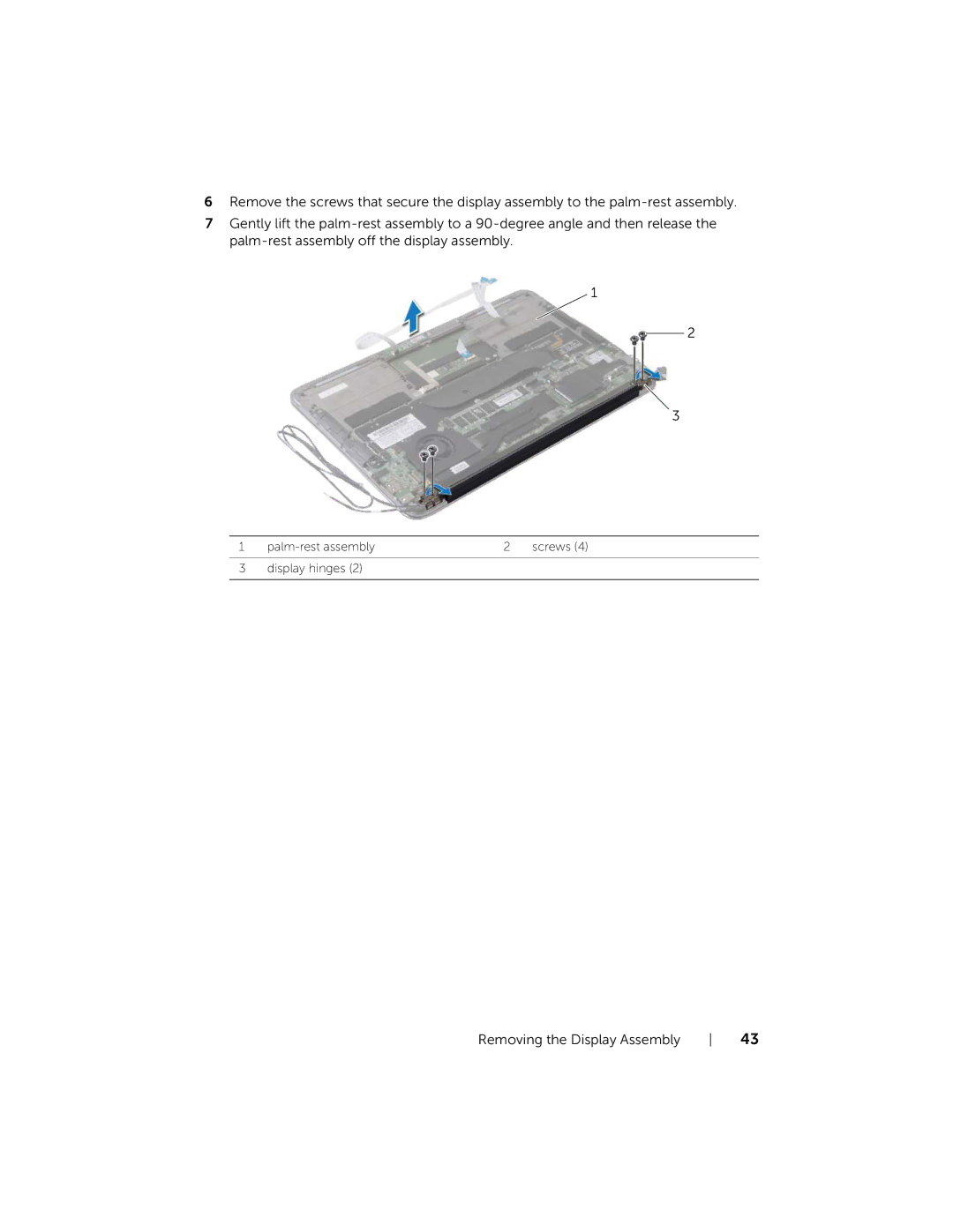 Dell XPS13-4040SLV owner manual Palm-rest assembly 