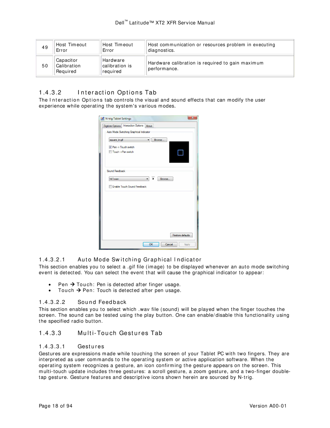 Dell XT2 XFR service manual Interaction Options Tab 