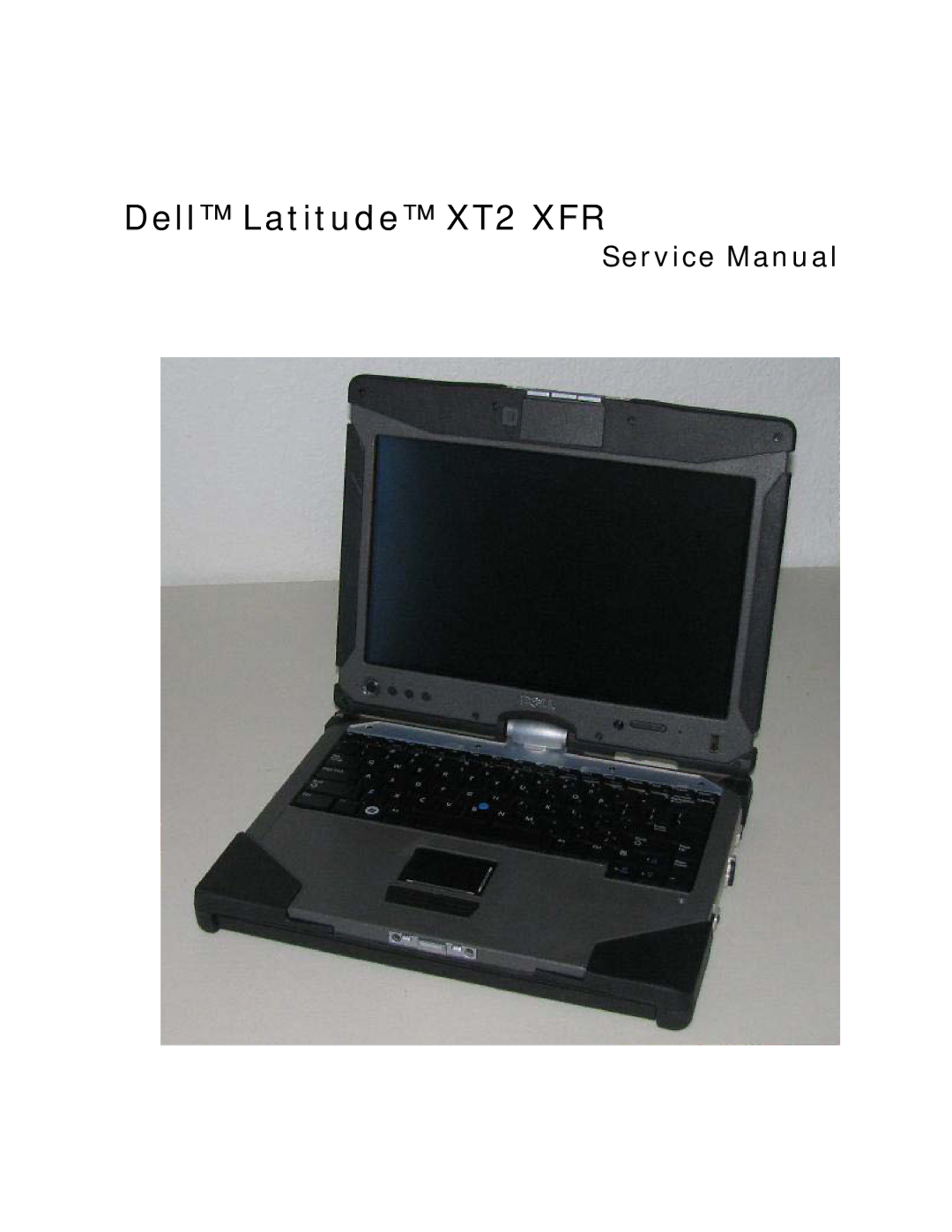 Dell service manual Dell Latitude XT2 XFR 