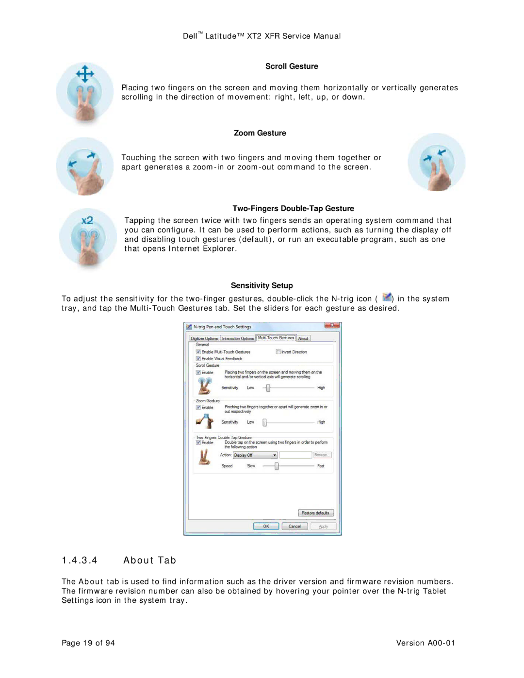 Dell XT2 XFR service manual About Tab 