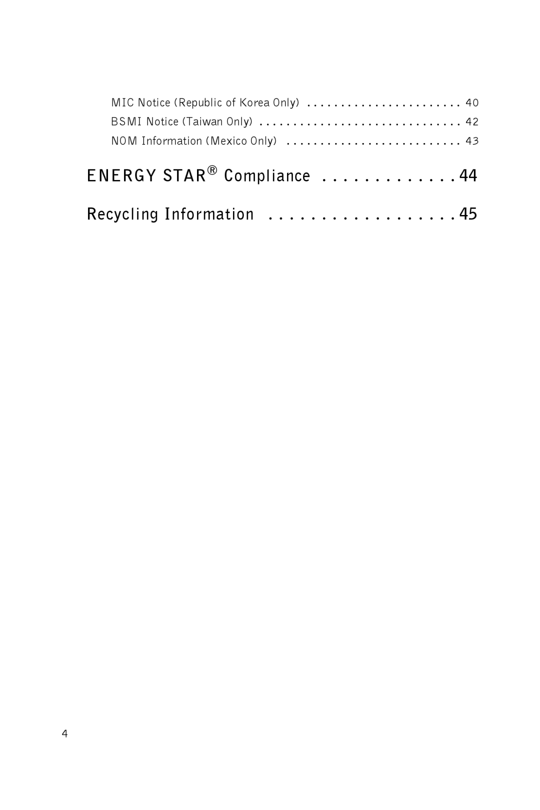 Dell XXX manual Energy Star Compliance Recycling Information 