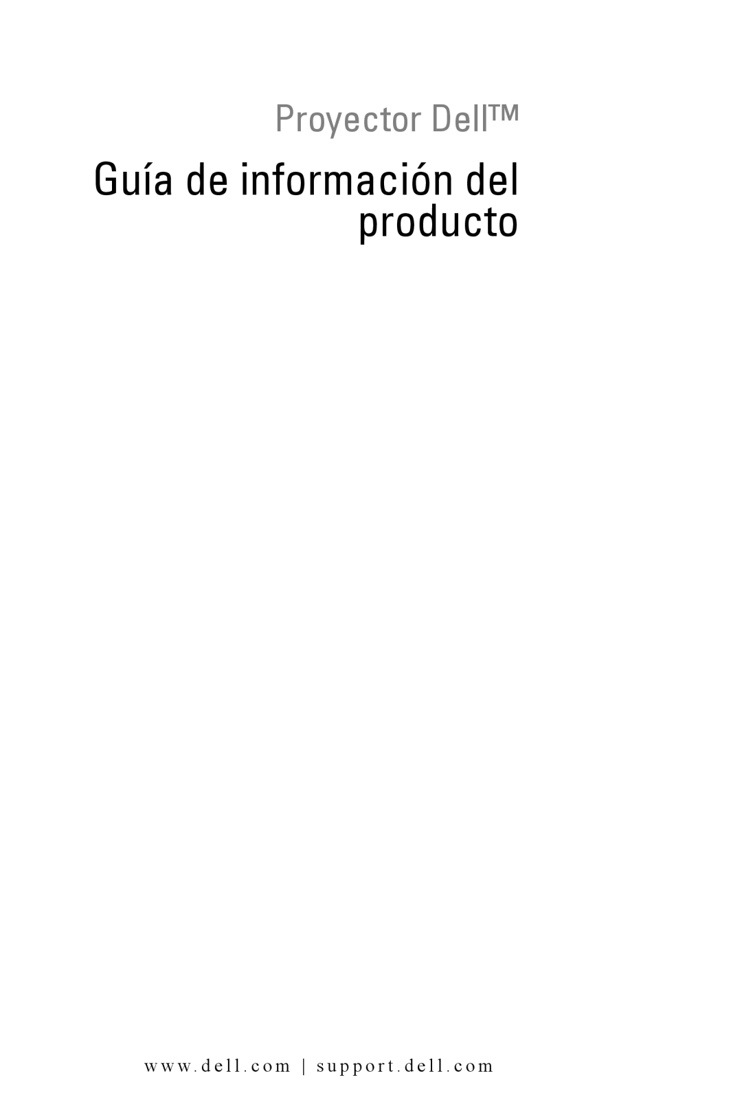 Dell XXX manual Guía de información del producto 