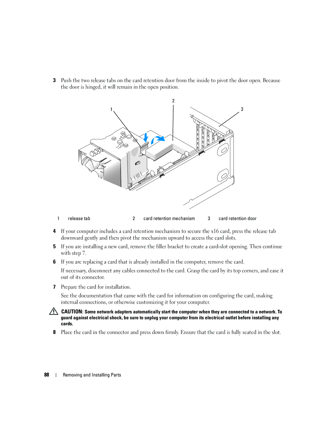 Dell YH242 owner manual Release tab 