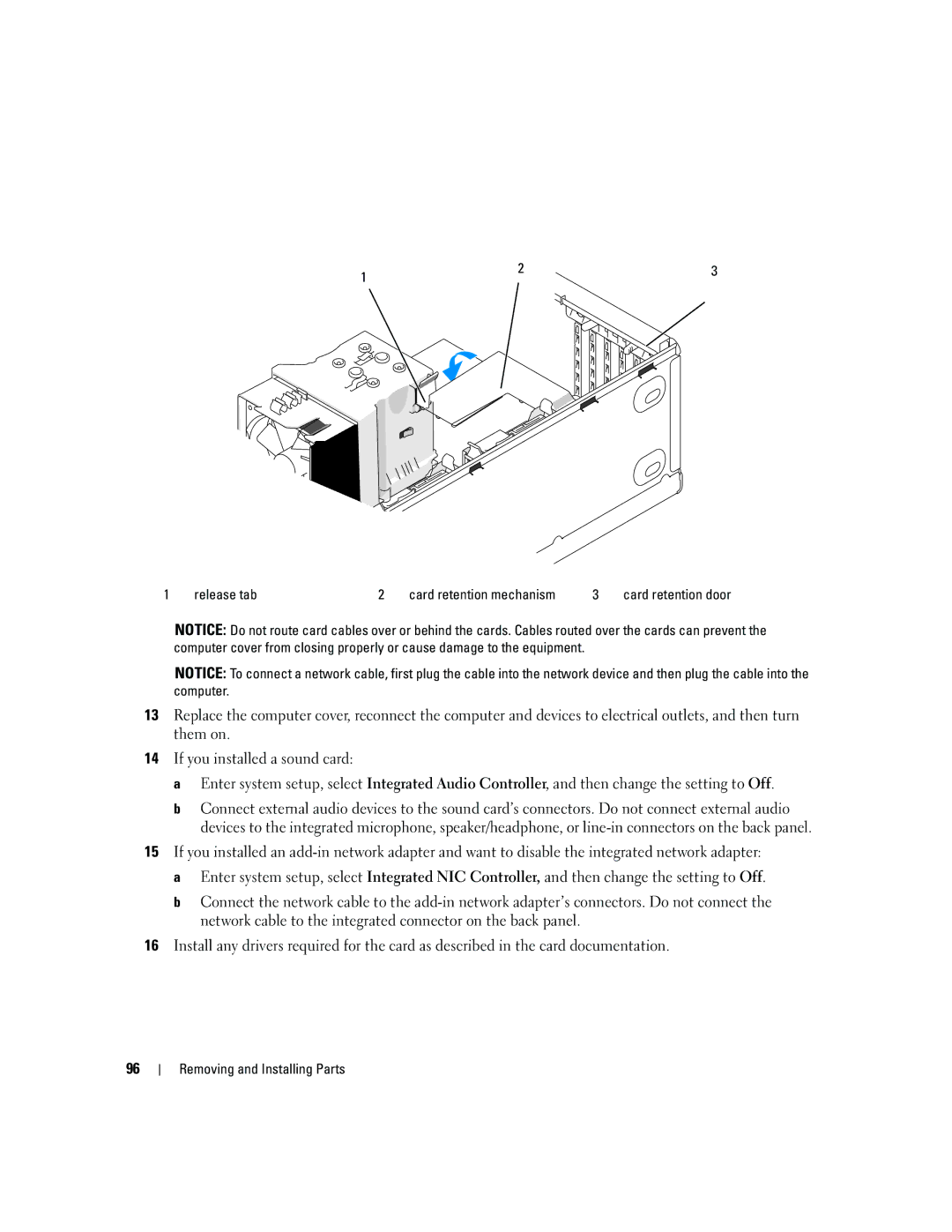 Dell YH242 owner manual Release tab 