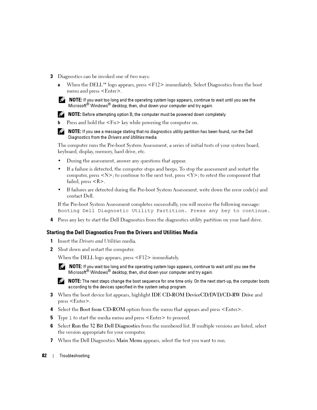 Dell YT465 manual Insert the Drivers and Utilities media 