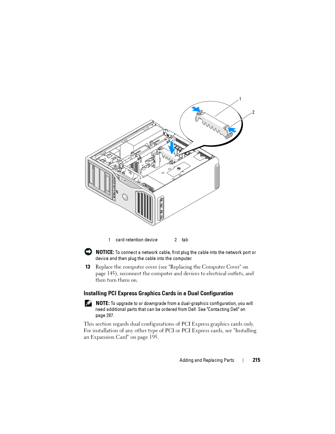 Dell YT583 manual 215 