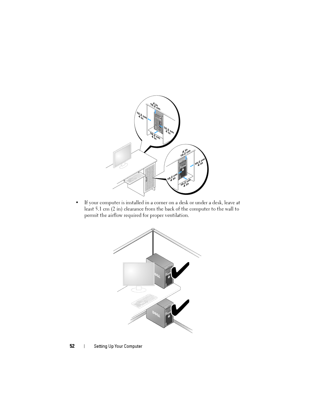 Dell YT583 manual Setting Up Your Computer 