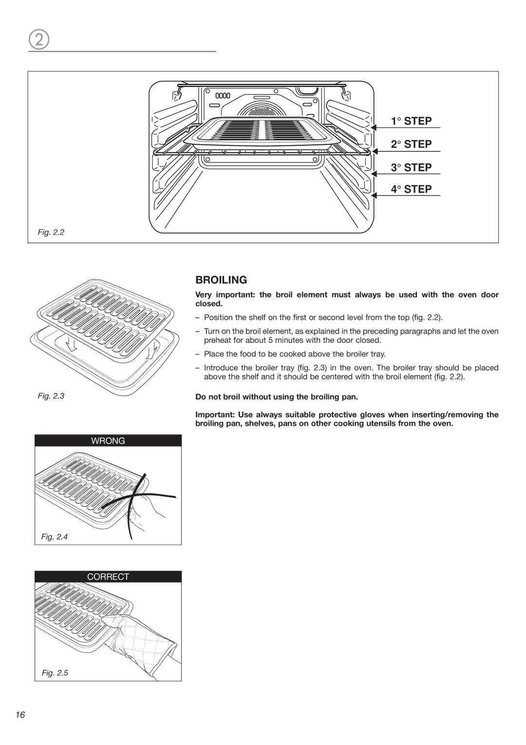 DeLonghi 24 SS, 24 E warranty Broiling 