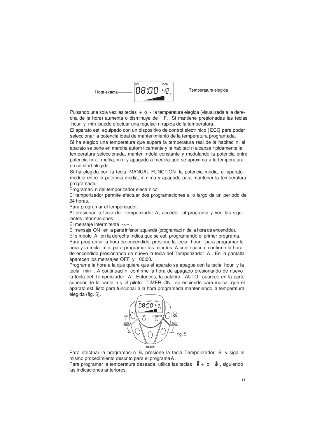 DeLonghi 6708EK manual Programación del temporizador electrónico 