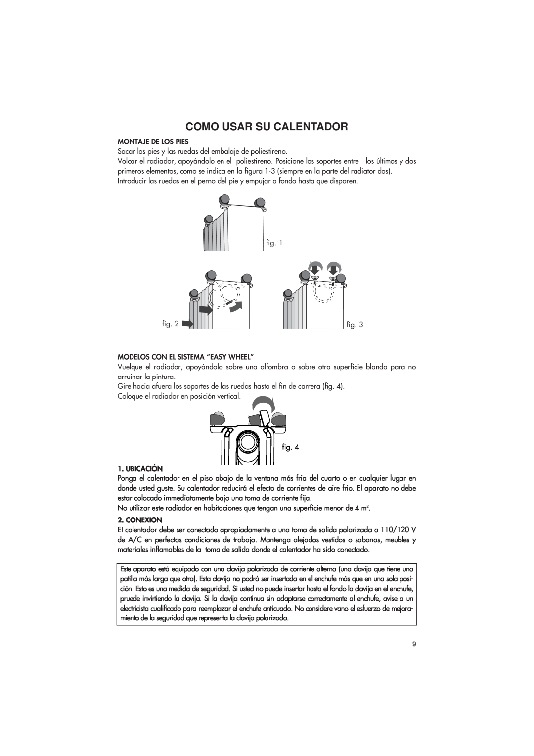 DeLonghi 6708EK manual Como Usar Su Calentador 