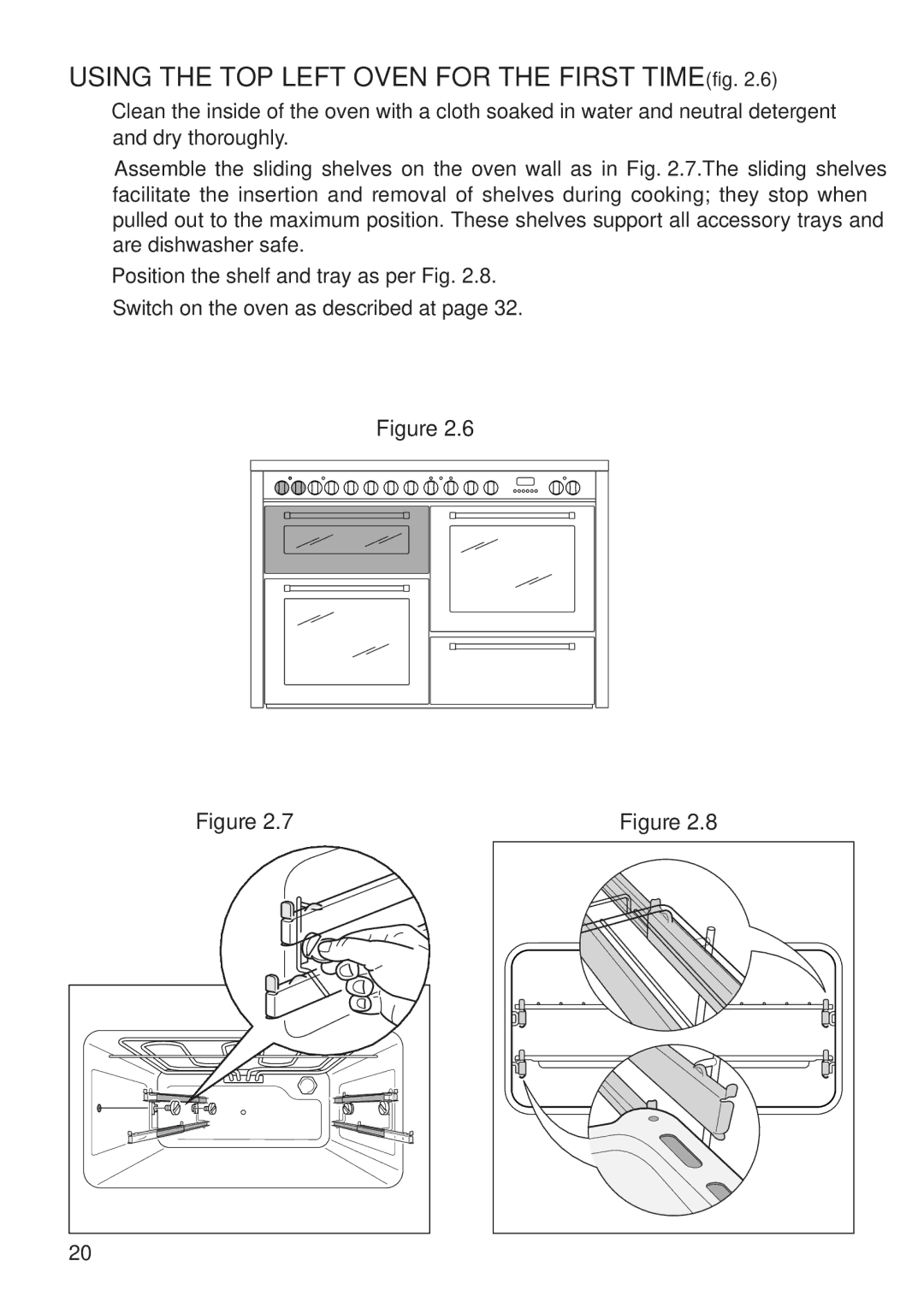 DeLonghi A 1346 G manual Using the TOP Left Oven for the First Time fig 