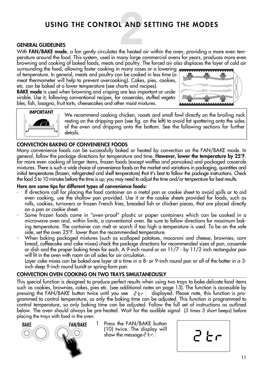 DeLonghi AD699 manual General Guidelines, Convection Baking of Convenience Foods 