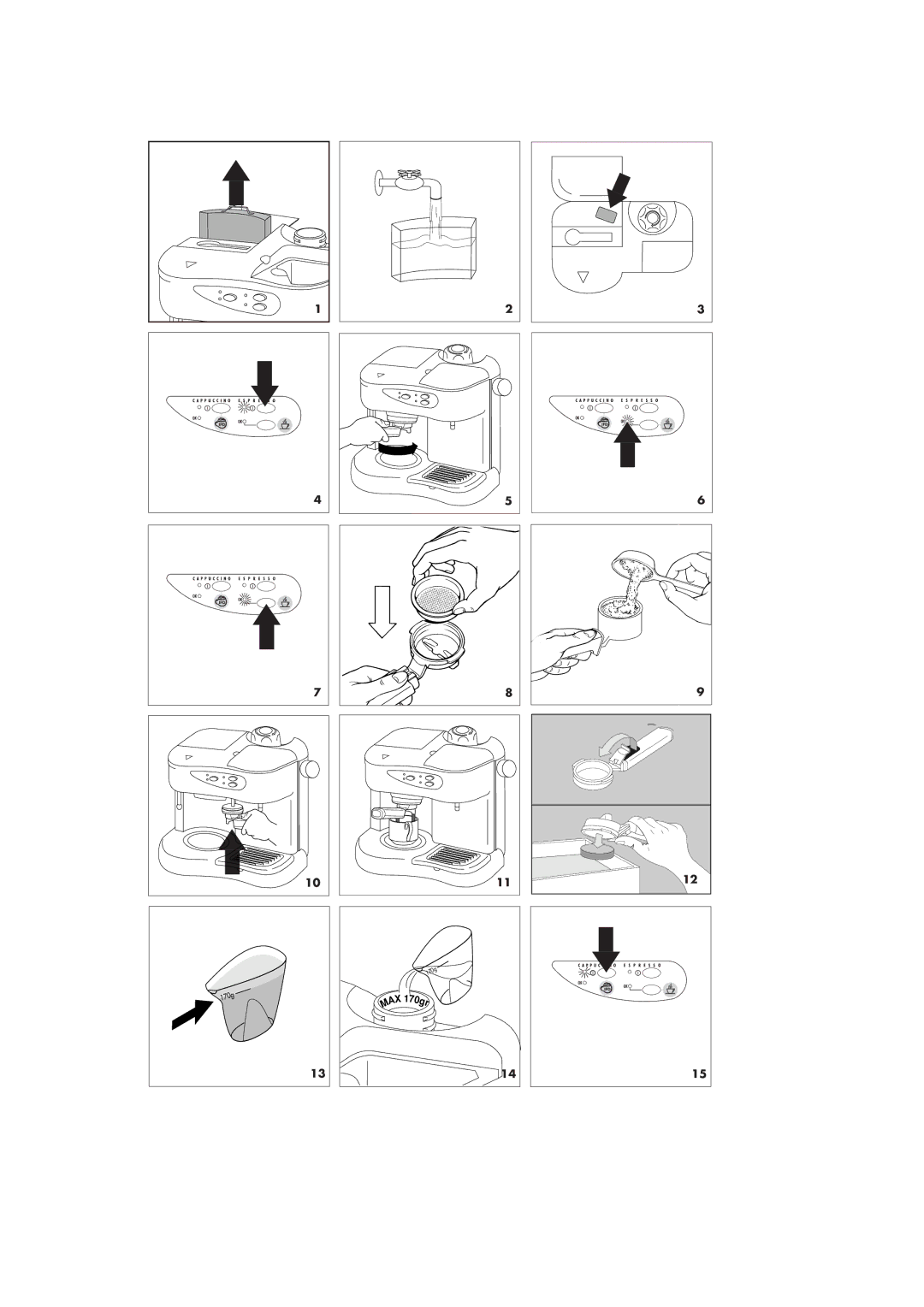 DeLonghi BAR50 manual 170g 