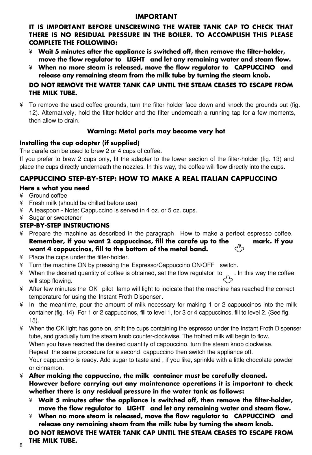 DeLonghi BCO100 manual Installing the cup adapter if supplied, Here’s what you need 