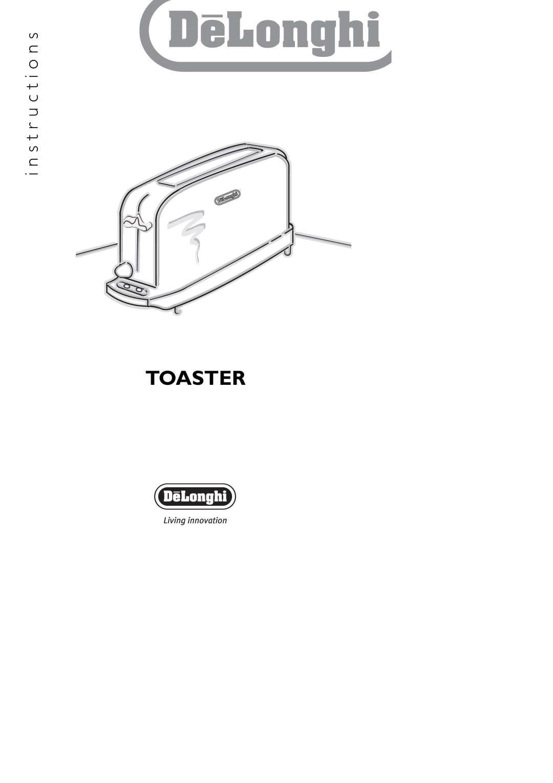 DeLonghi CBT201 manual Toaster, i n s t r u c t i o n s 
