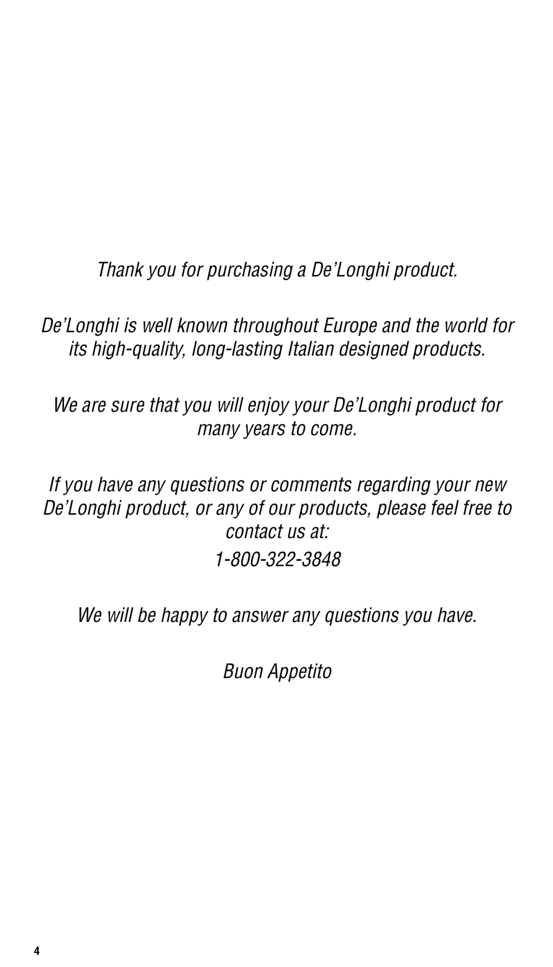 DeLonghi CGH800 Thank you for purchasing a De’Longhi product, De’Longhi is well known throughout Europe and the world for 