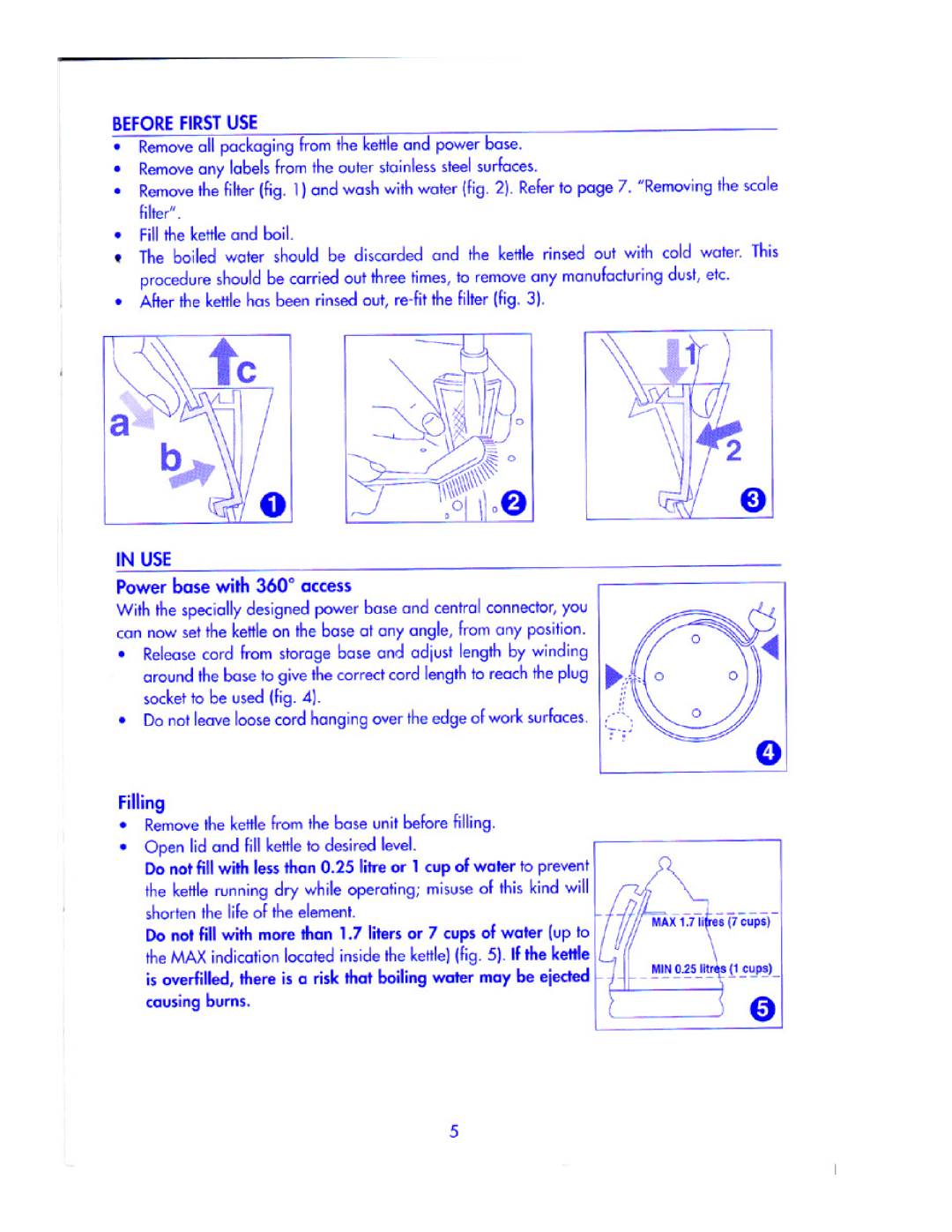 DeLonghi Cordless Kettle Builloire manual 