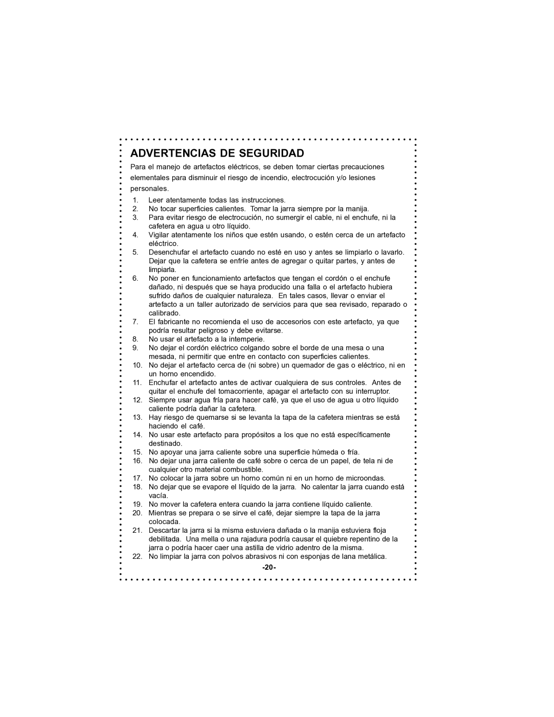 DeLonghi DC50T instruction manual Advertencias DE Seguridad 