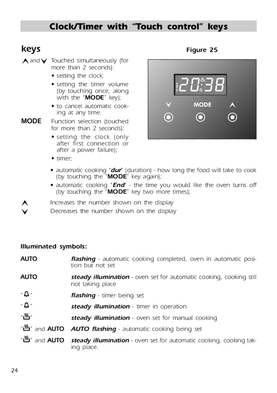 DeLonghi DE 91 MPS manual Clock/Timer with Touch control keys, Auto 