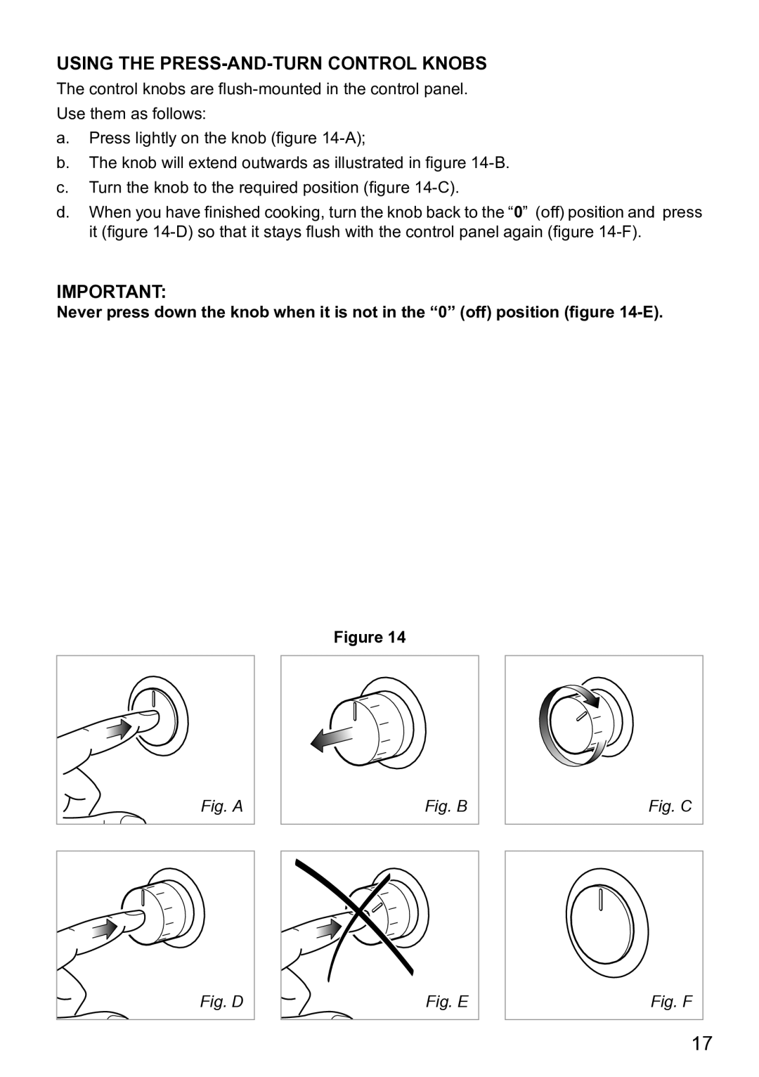 DeLonghi DE608MLH, DE608MRH manual Using the PRESS-AND-TURN Control Knobs, Fig. a 