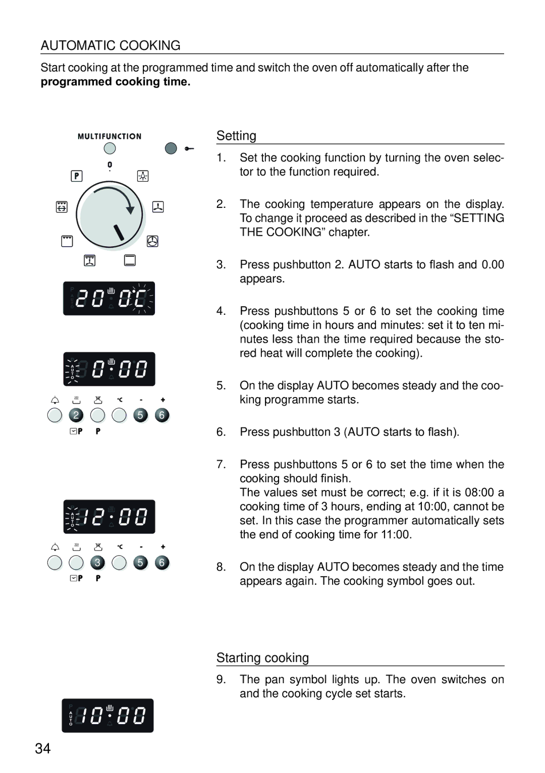 DeLonghi DE609MP manual Automatic Cooking 