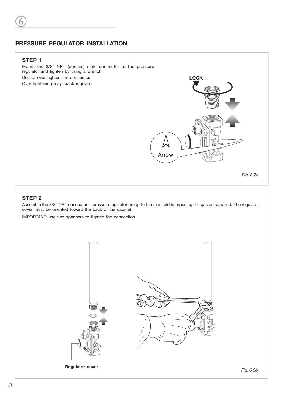 DeLonghi DEBIG 24 SS warranty Pressure Regulator Installation Step 