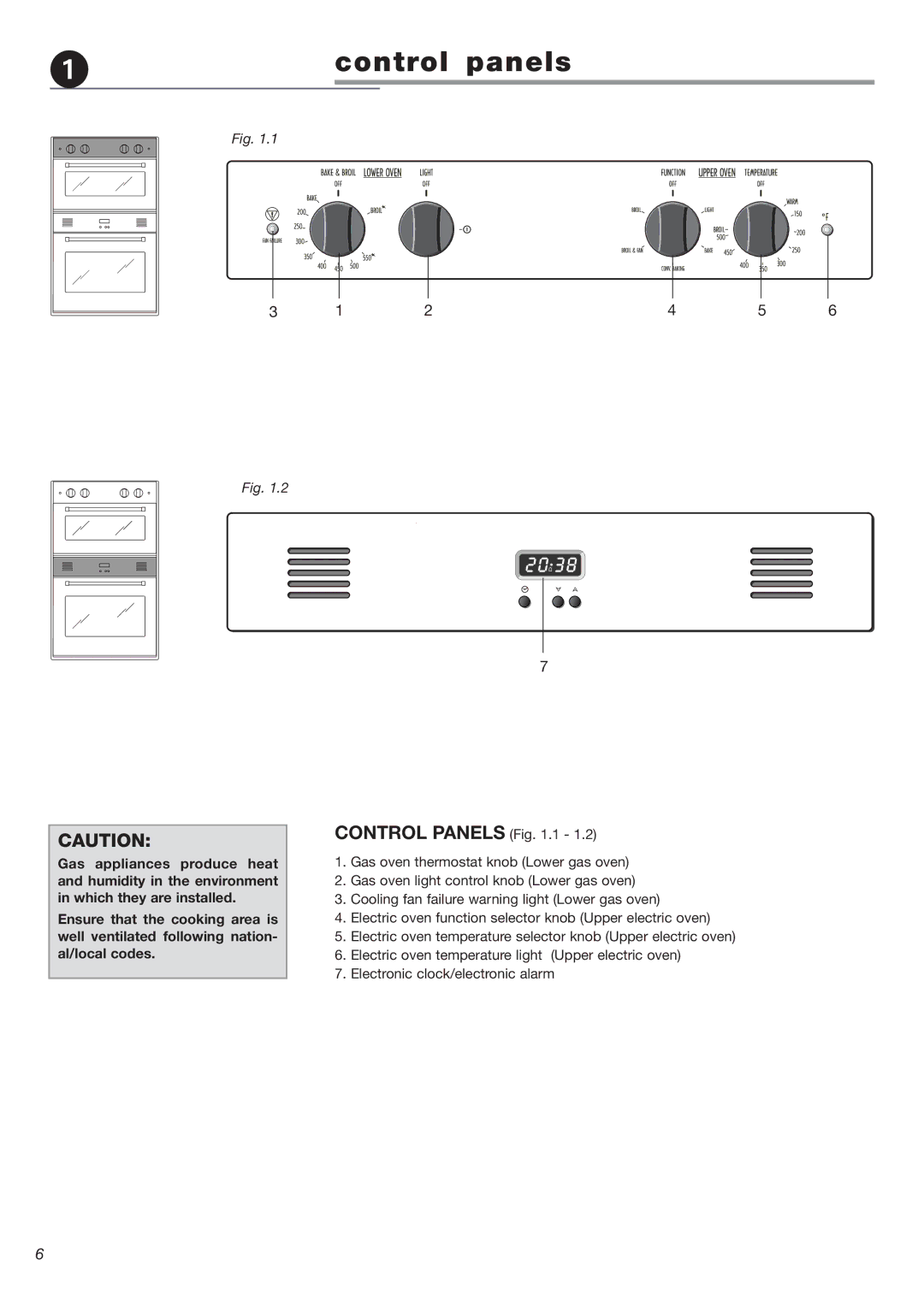 DeLonghi DEBIGE 2440 W, DEBIGE 2440 SS, DEBIGE 2440 E warranty Control panels 