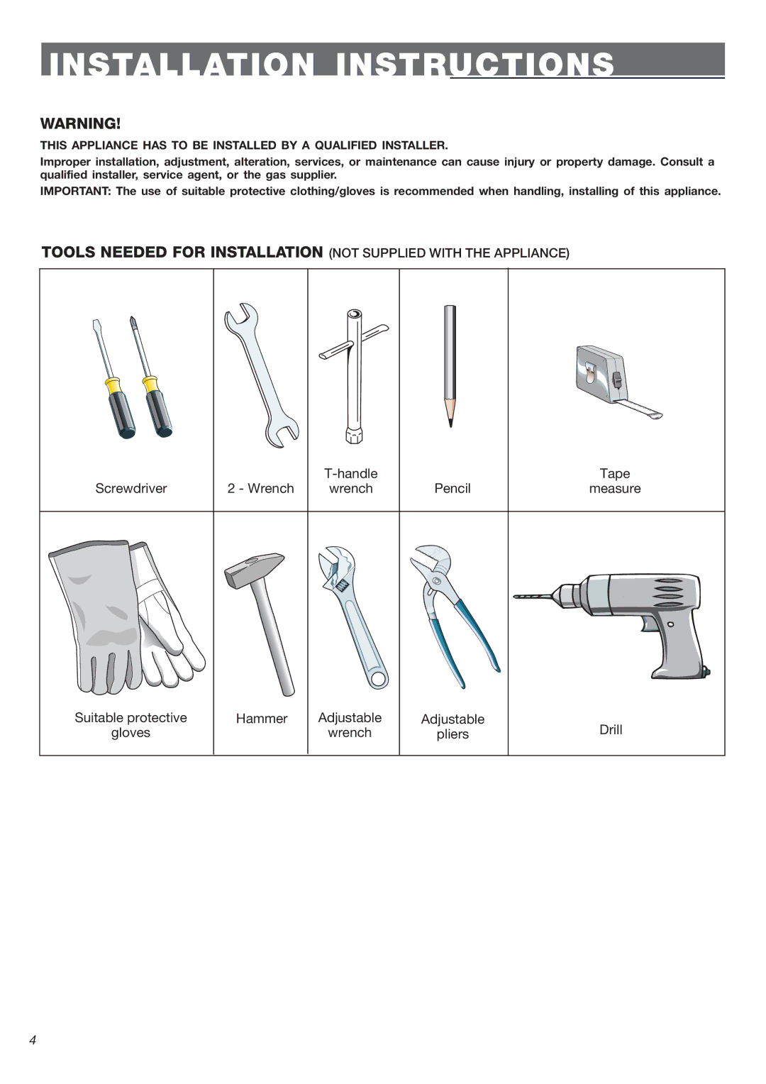 DeLonghi DEGESC24SS installation instructions Installation Instructions 