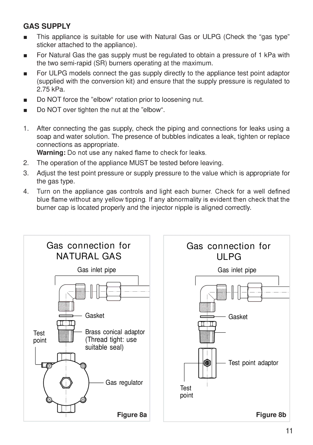 DeLonghi DEGH90BG, DEGH60BG, DEGH70BG manual Natural GAS, GAS Supply 