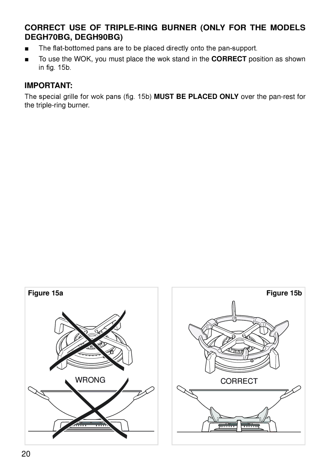 DeLonghi DEGH90BG, DEGH60BG, DEGH70BG manual Wrong, Correct 