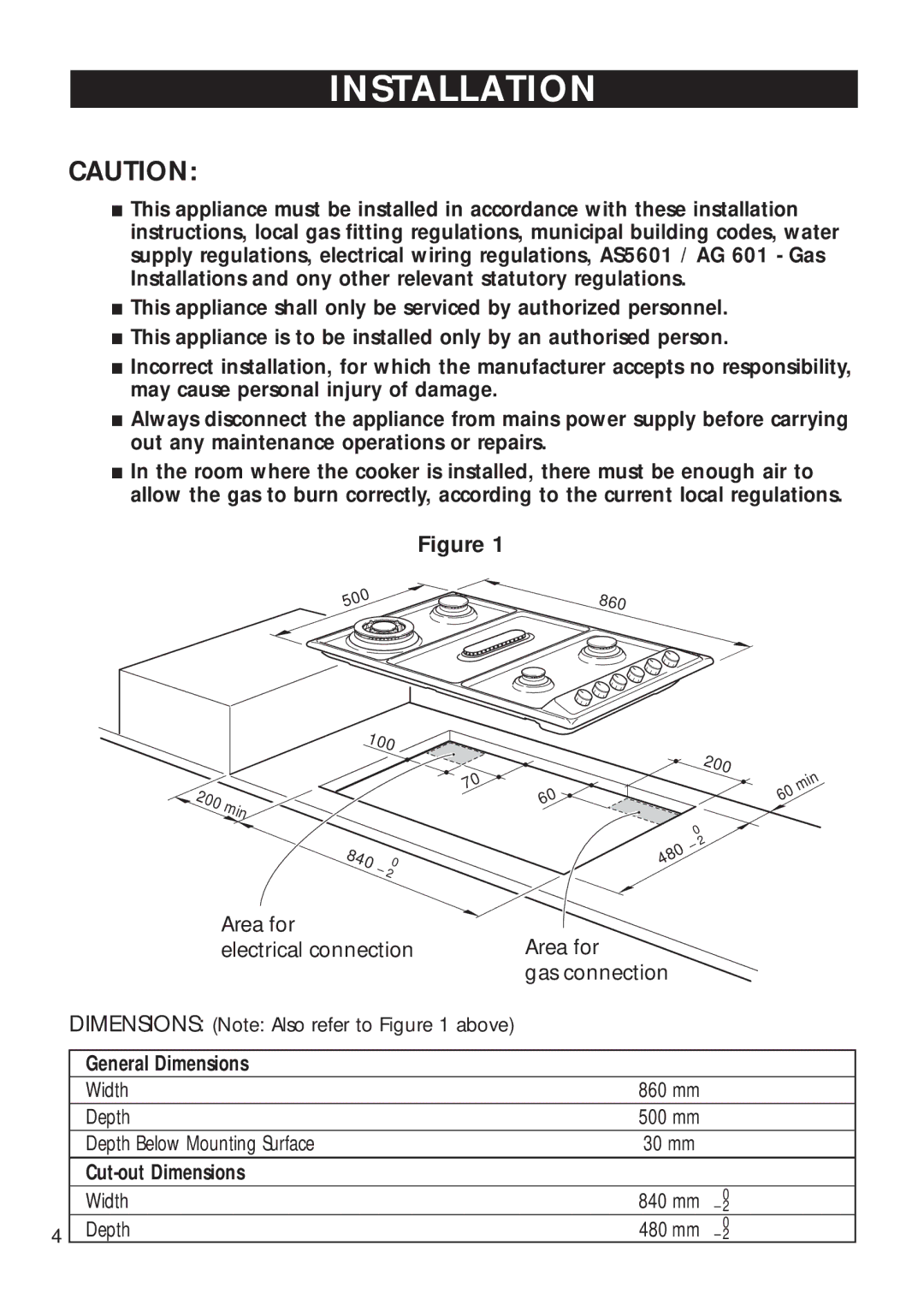 DeLonghi DEGH90WF manual Installation 