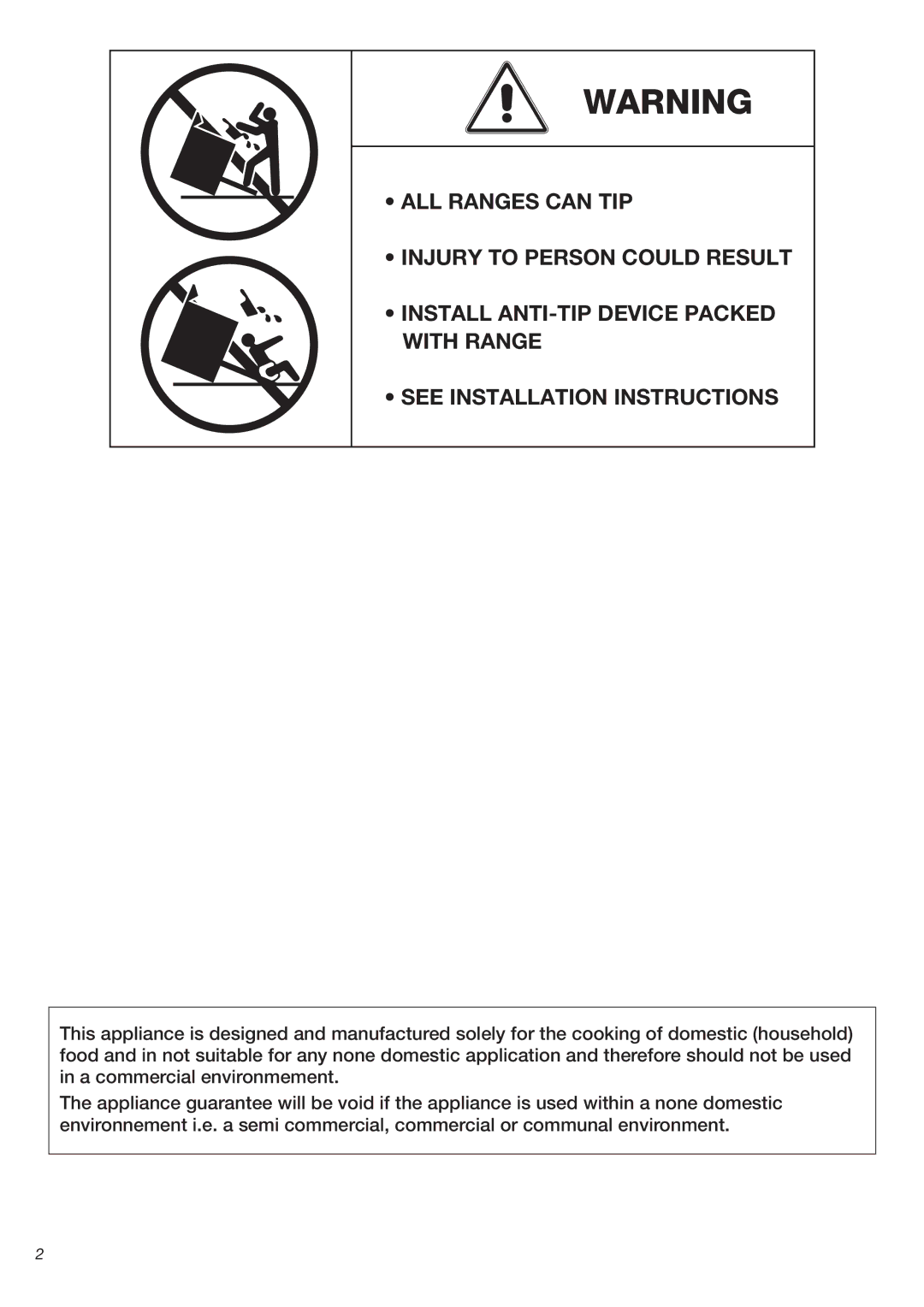 DeLonghi DEGLSC 24 SS warranty ALL Ranges can TIP 