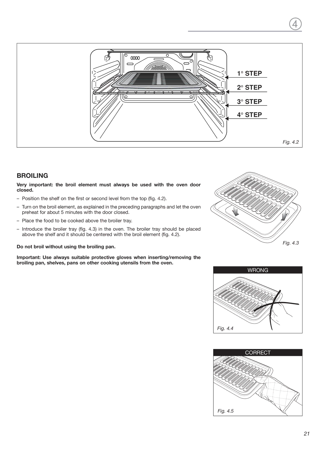 DeLonghi DEGLSC24SS warranty Step Broiling 