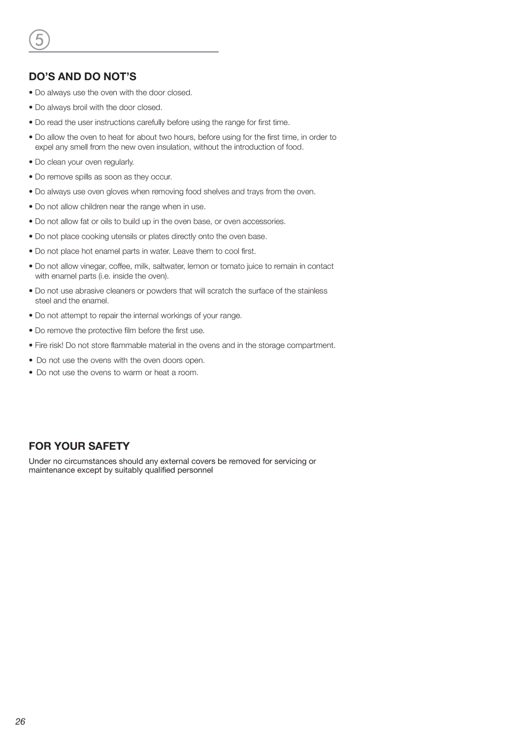 DeLonghi DESFGG36 warranty DO’S and do NOT’S, For Your Safety 