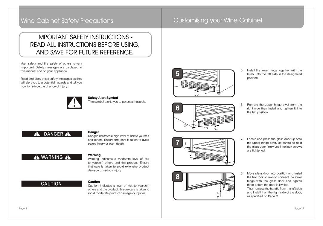 DeLonghi DEWC30S, DEWC54S, DEWC166S manual 