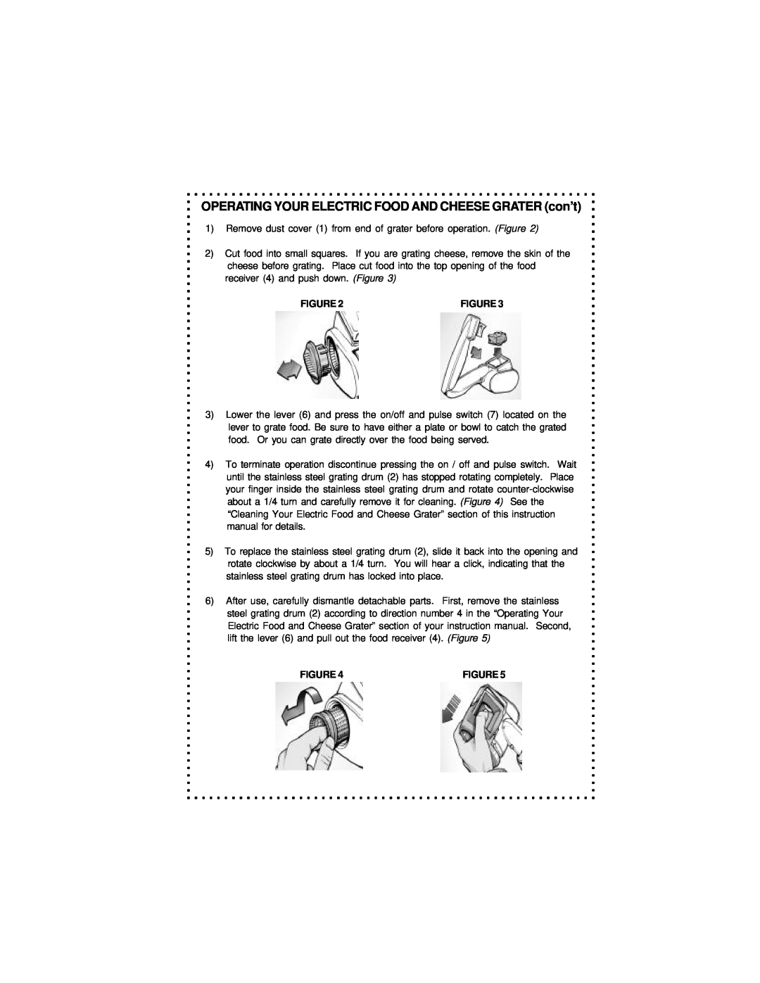 DeLonghi DFG440 Series instruction manual 