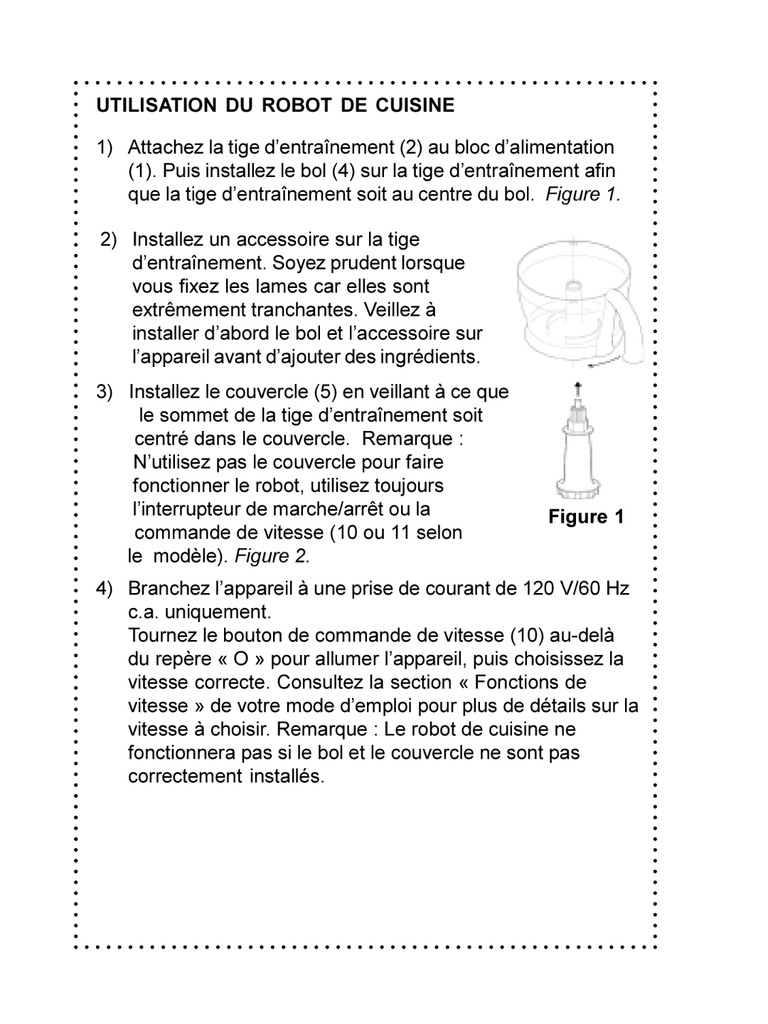 DeLonghi DFP690 Series instruction manual Utilisation DU Robot DE Cuisine 