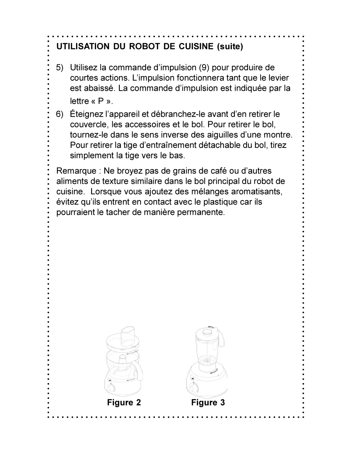 DeLonghi DFP690 Series instruction manual Utilisation DU Robot DE Cuisine suite 