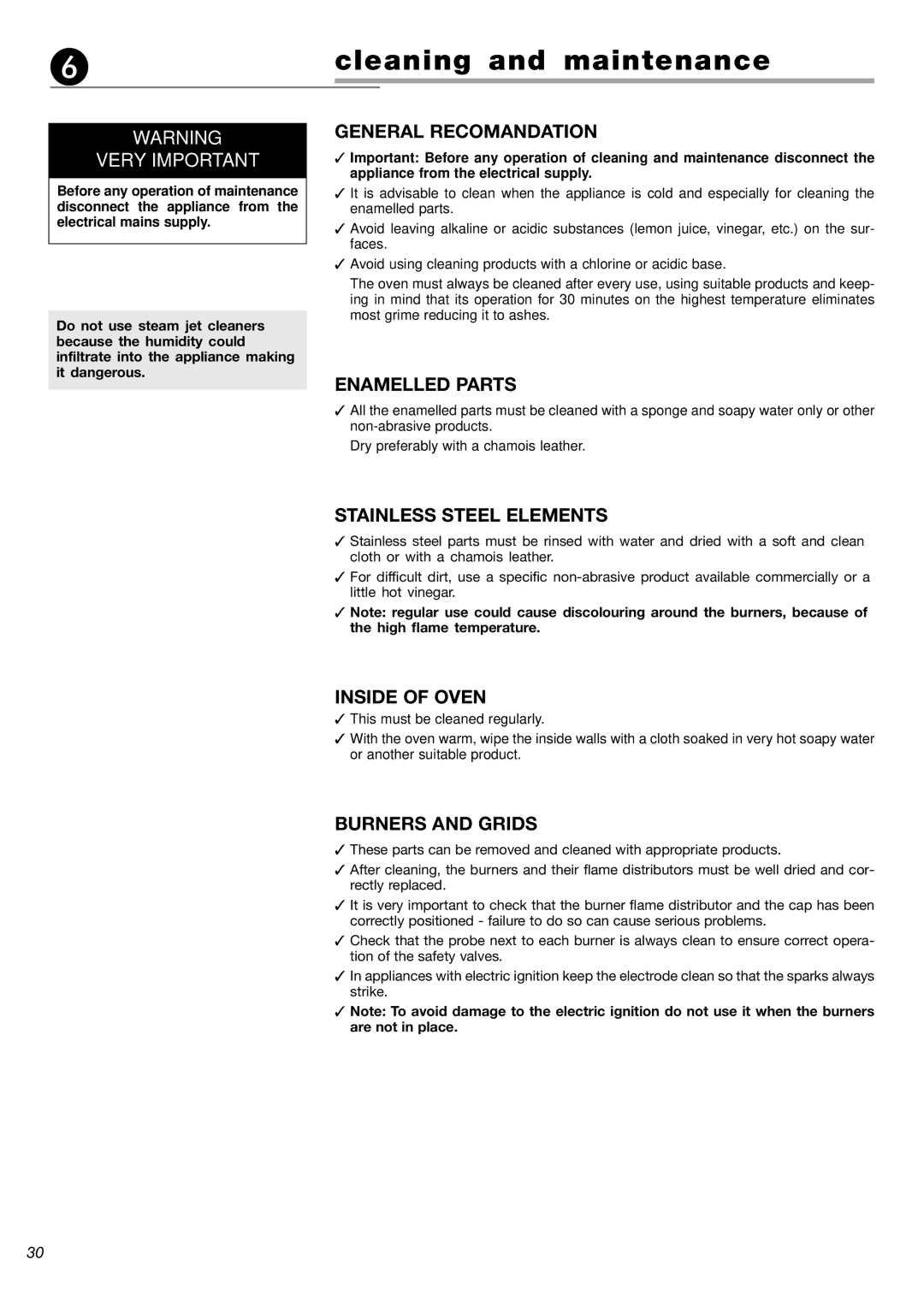 DeLonghi DL 48 P6E manual Cleaning and maintenance 