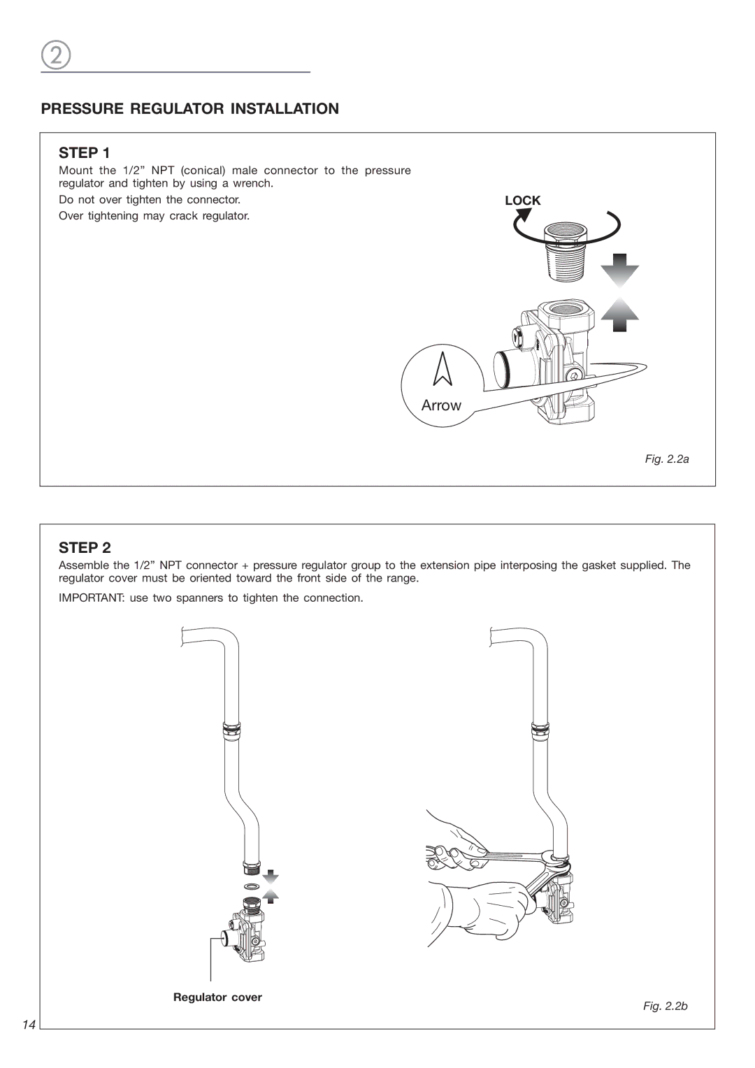 DeLonghi DL 48 P6G, DL48P6G-E warranty Pressure Regulator Installation Step 