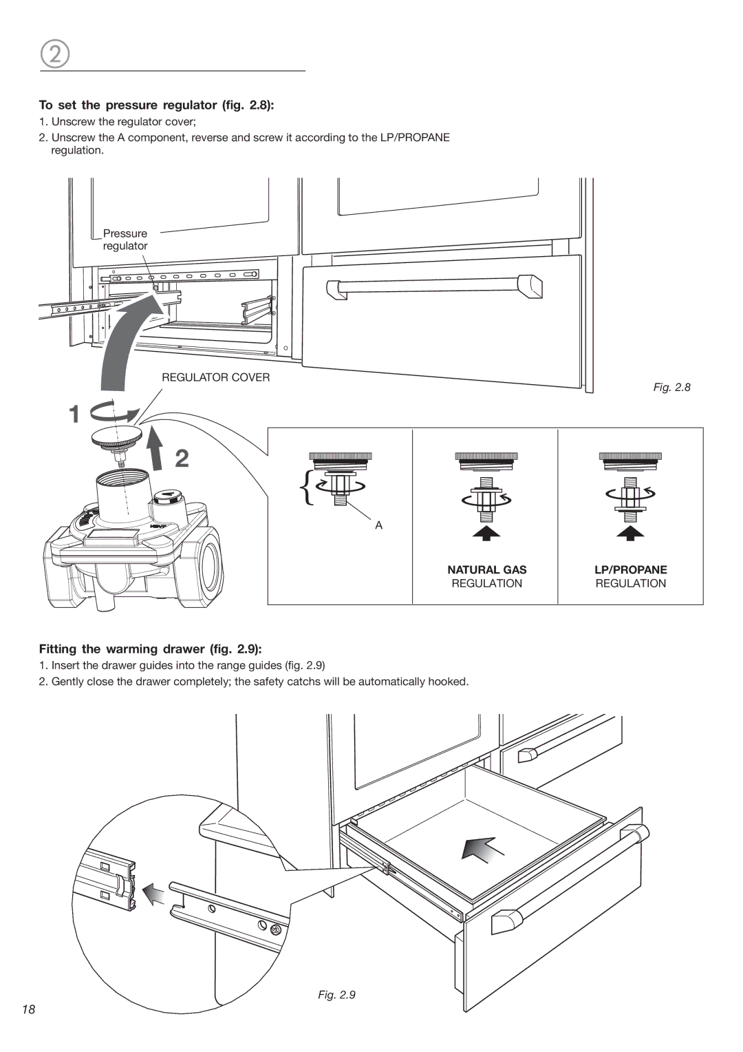 DeLonghi DL 48 P6G, DL48P6G-E warranty To set the pressure regulator fig 