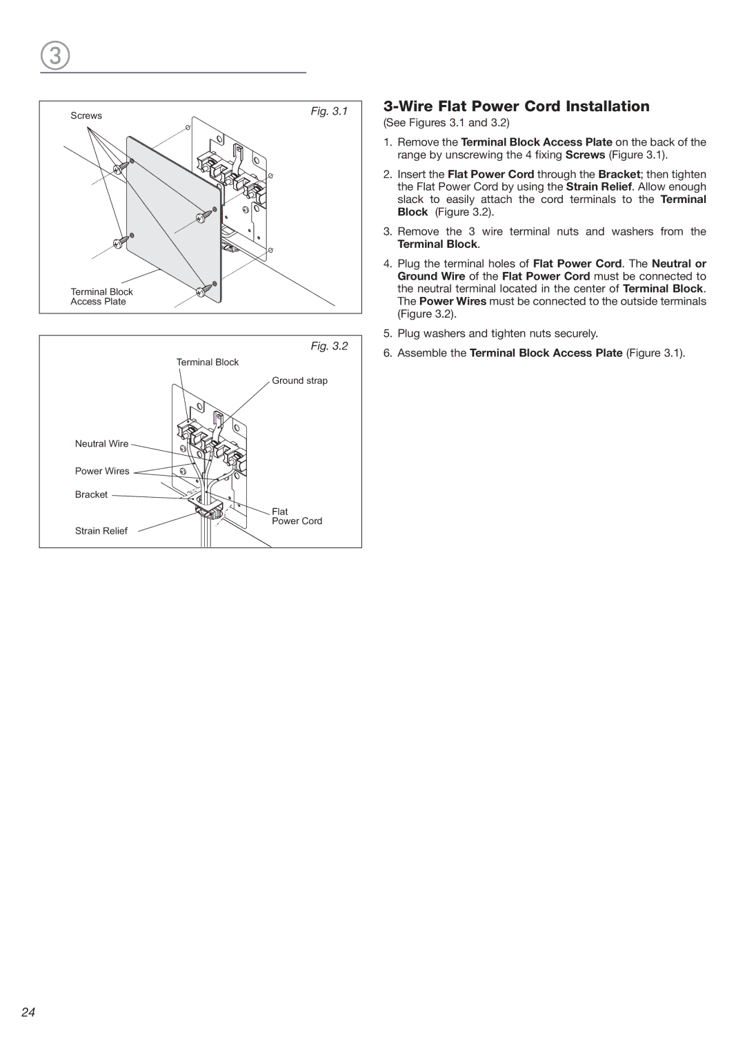 DeLonghi DL 48 P6G, DL48P6G-E warranty Wire Flat Power Cord Installation 