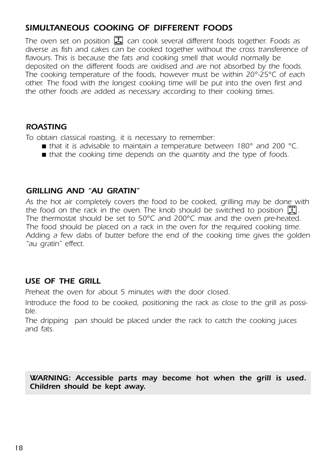 DeLonghi DMFPSII manual Simultaneous Cooking of Different Foods 